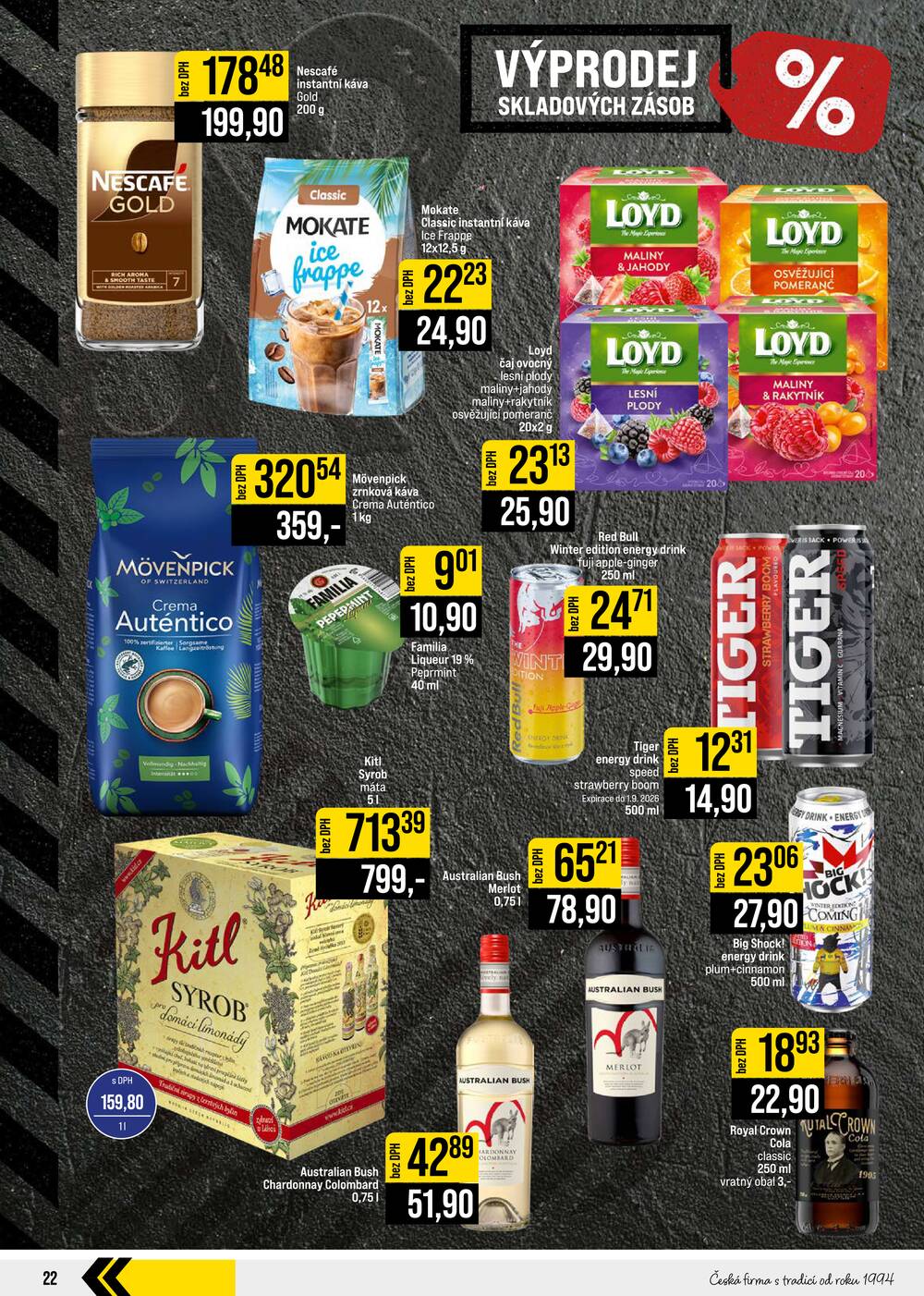 Leták JIP - JIP Cash & Carry Brno, Praha, Ostrava, Jilemnice, Pardubice, Ostrava, Karlovy Vary, Olomouc a Zlín od 26.8. do 1.9.2026 - strana 22 Leták JIP - JIP Cash & Carry Brno, Praha, Ostrava, Jilemnice, Pardubice, Ostrava, Karlovy Vary, Olomouc a Zlín od 26.8. do 1.9.2026 - strana 22