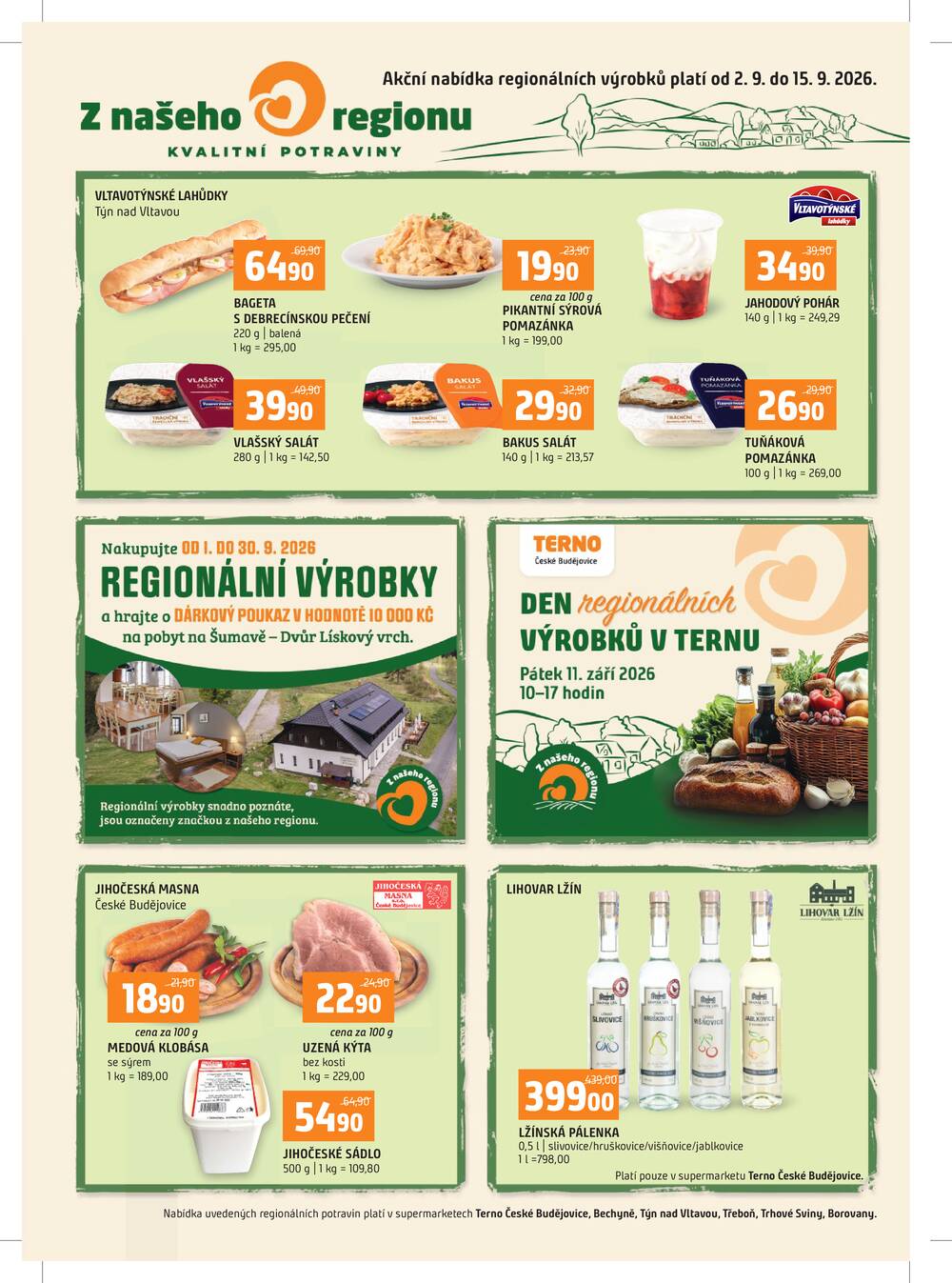 Leták Terno - Terno Borovany, Třeboň, Trhové sviny, Bechyně, Týn nad Vltavou od 2.9. do 8.9.2026 - strana 16 Leták Terno - Terno Borovany, Třeboň, Trhové sviny, Bechyně, Týn nad Vltavou od 2.9. do 8.9.2026 - strana 16