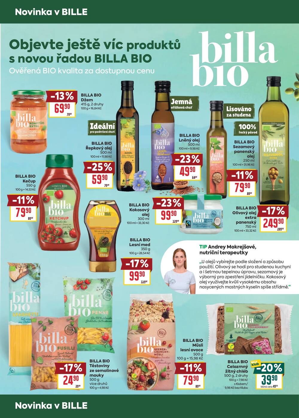 Billa katalog Bio od 2.9. do 29.9.2026