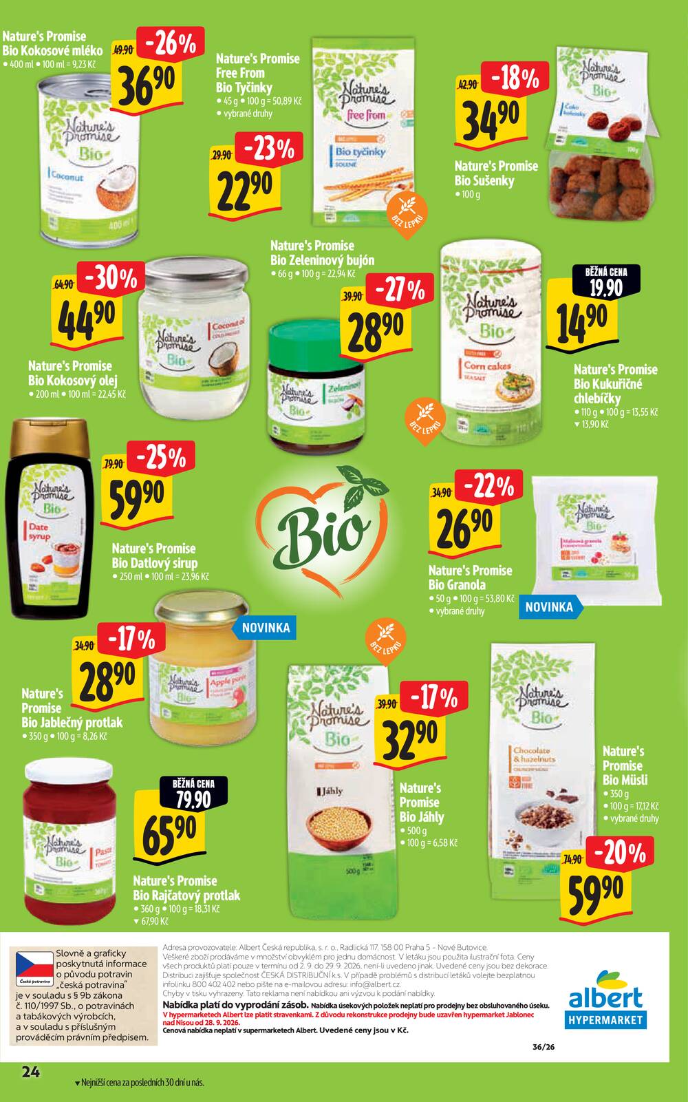 Albert  Hypermarket katalog Bio od 2.9. do 29.9.2026