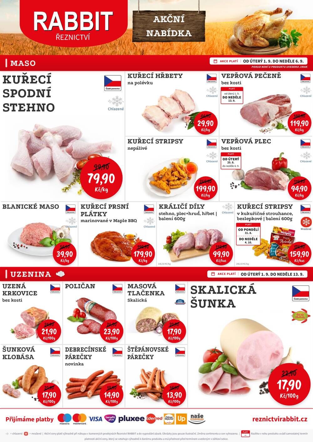 Leták RABBIT řeznictví - RABBIT řeznictví od 31.8. do 5.9.2026 - strana 1 Leták RABBIT řeznictví - RABBIT řeznictví od 31.8. do 5.9.2026 - strana 1