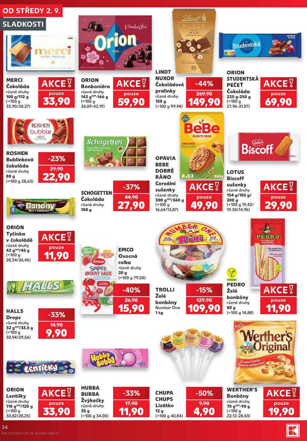 Leták Kaufland - Kaufland 2.9. - 8.9. - Kaufland - Veselí nad Lužnicí - Budějovická - strana 34