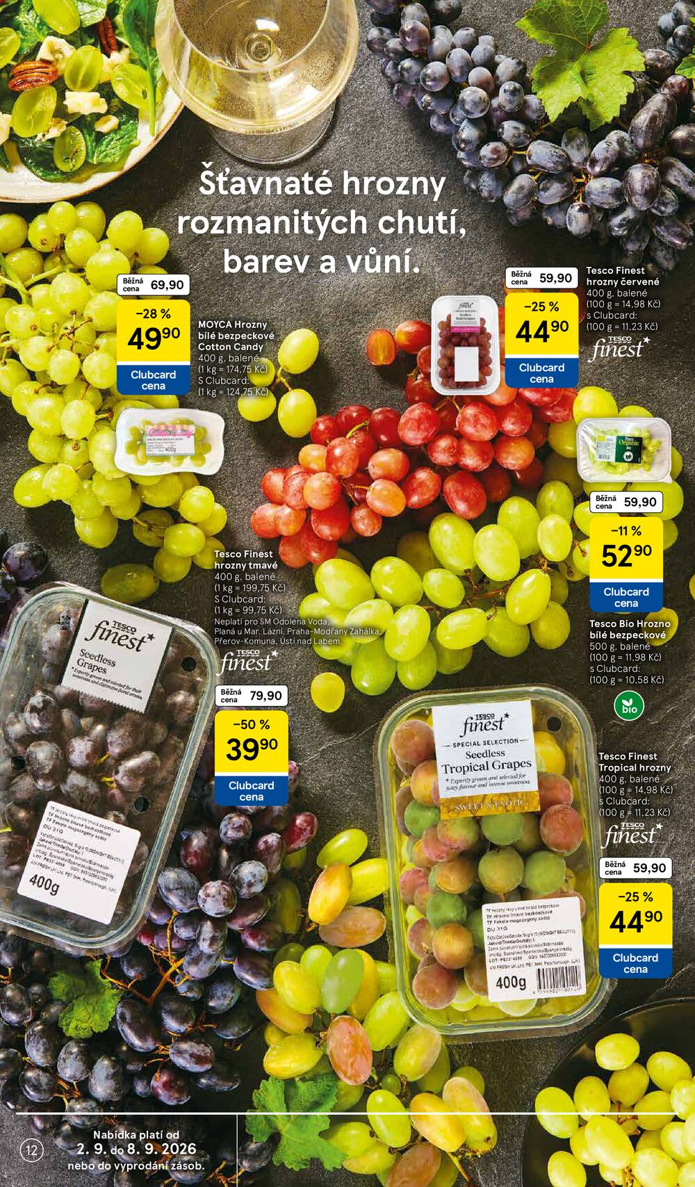 Tesco supermarkety od 2.9. do 8.9.2026