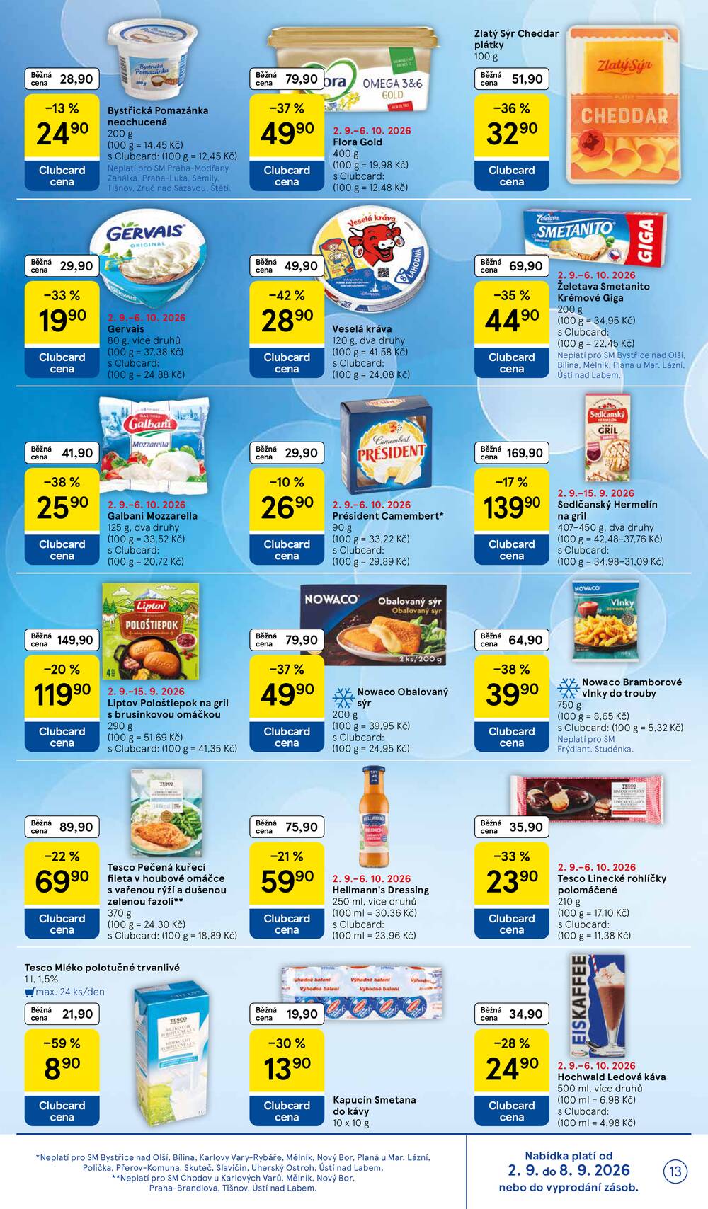 Tesco supermarkety od 2.9. do 8.9.2026