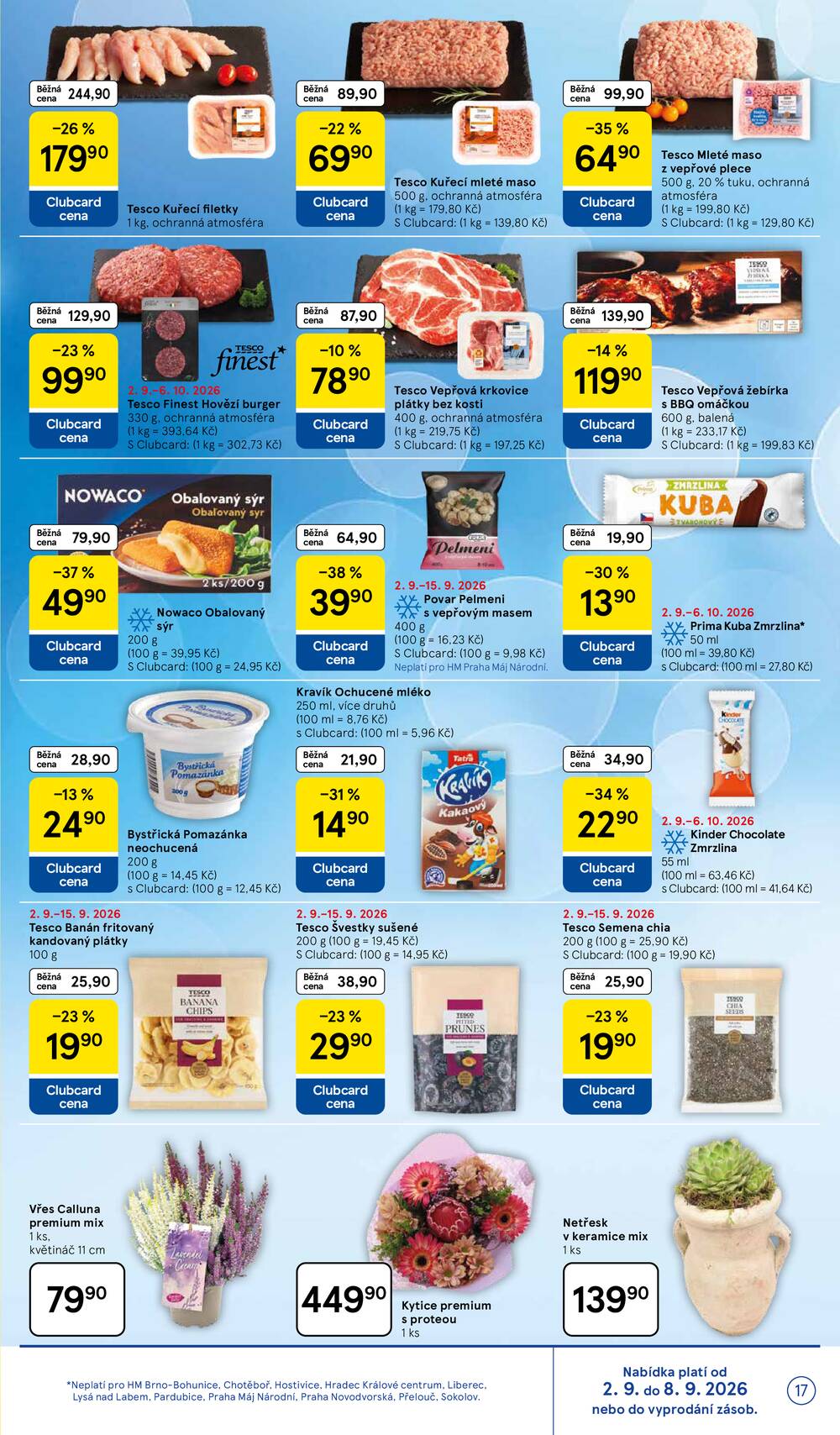 Tesco hypermarkety od 2.9. do 8.9.2026