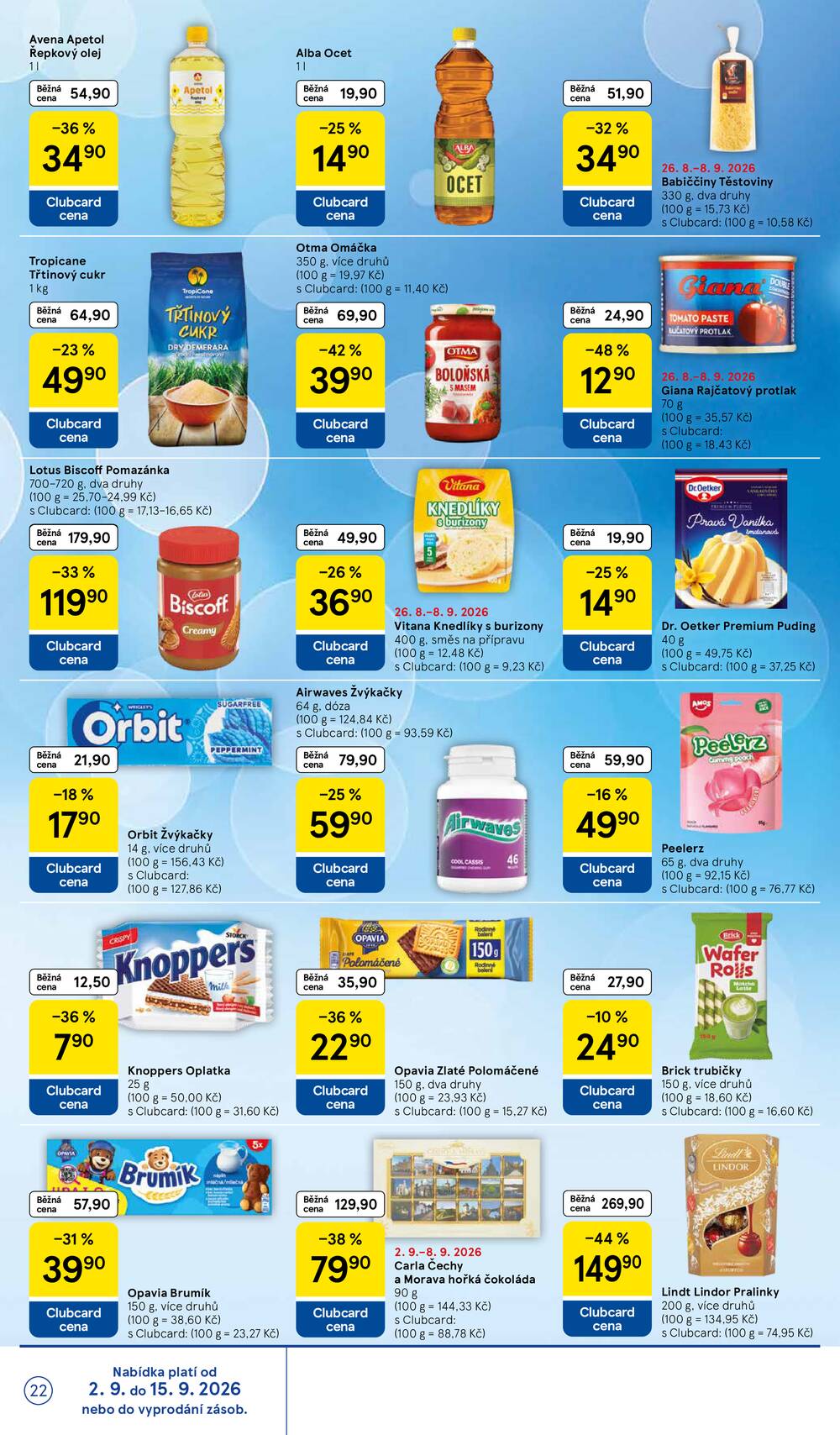 Leták Tesco - Tesco hypermarkety od 2.9. do 8.9.2026 - strana 22