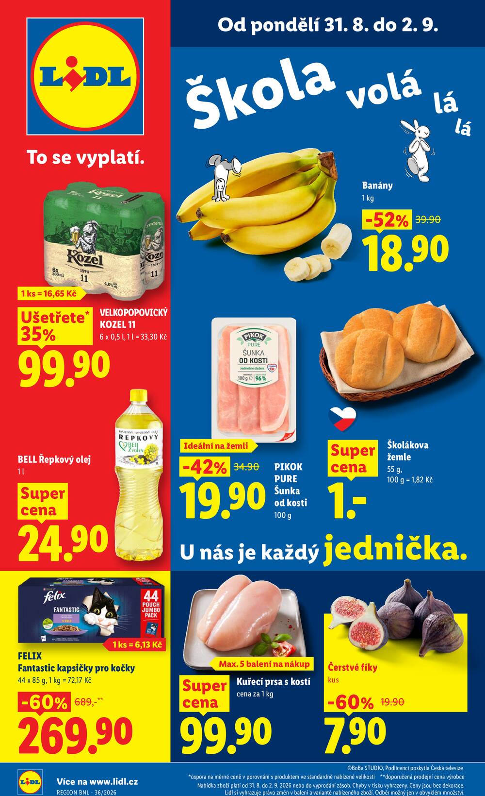 Leták Lidl - Lidl od 31.8. do 2.9.2026 - strana 1