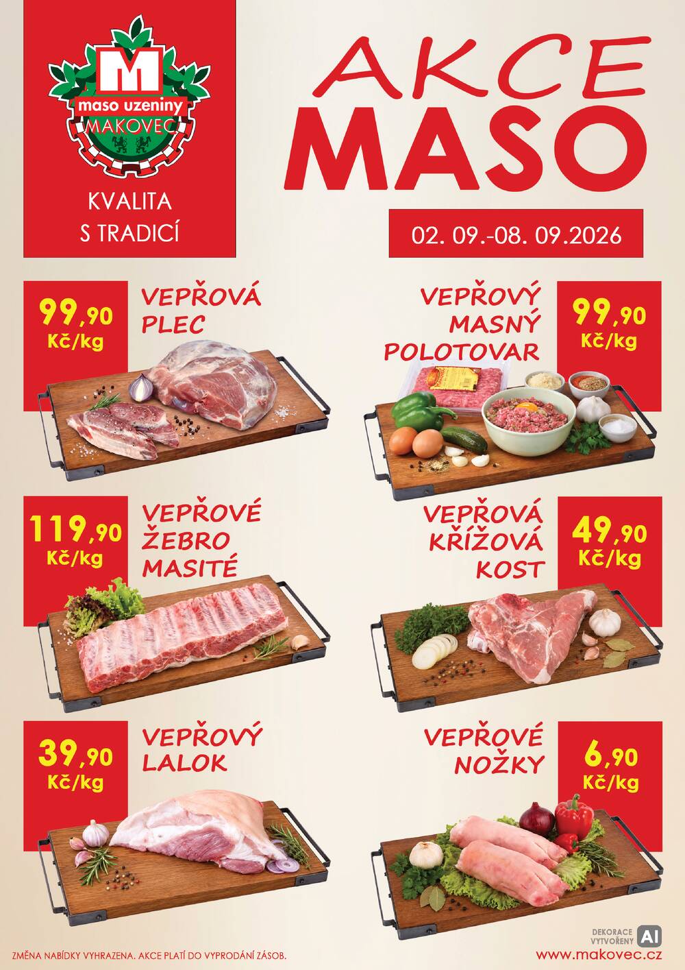 Leták MAKOVEC a.s. – maso uzeniny - Makovec 1.skupina od 2.9. do 8.9.2026 - strana 1 Leták MAKOVEC a.s. – maso uzeniny - Makovec 1.skupina od 2.9. do 8.9.2026 - strana 1