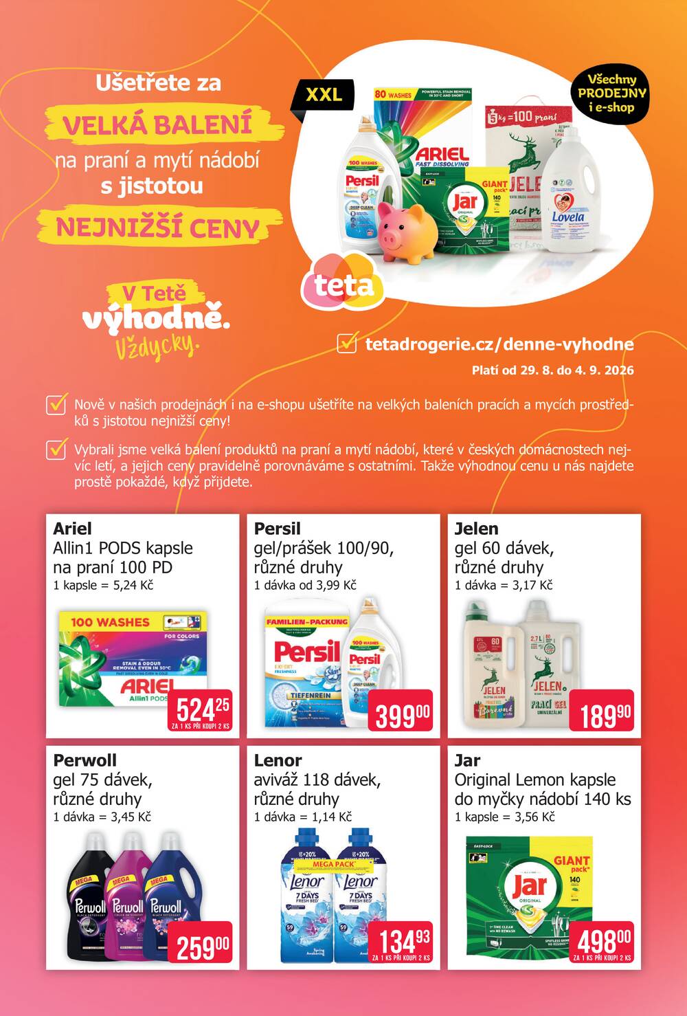 Teta drogerie Vždy výhodně  od 29.8. do 4.9.2026