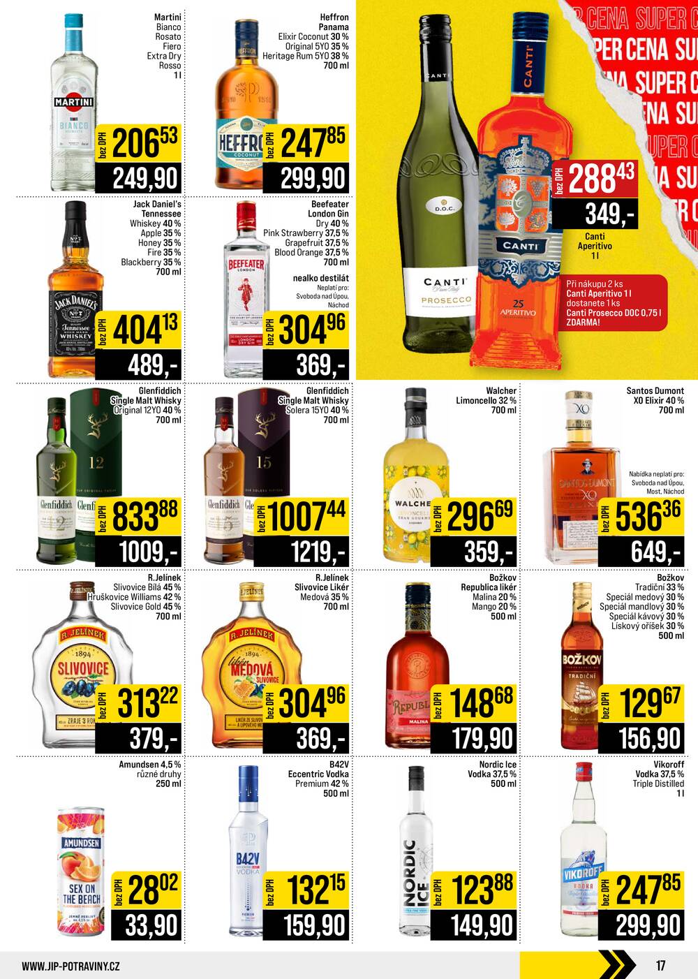 JIP Cash & Carry České Budějovice, Most, Náchod, Polička, Sušice a Svoboda nad Úpou od 2.9. do 8.9.2026