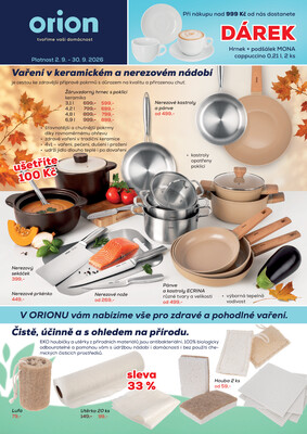 leták ORION, tvoříme vaši domácnost