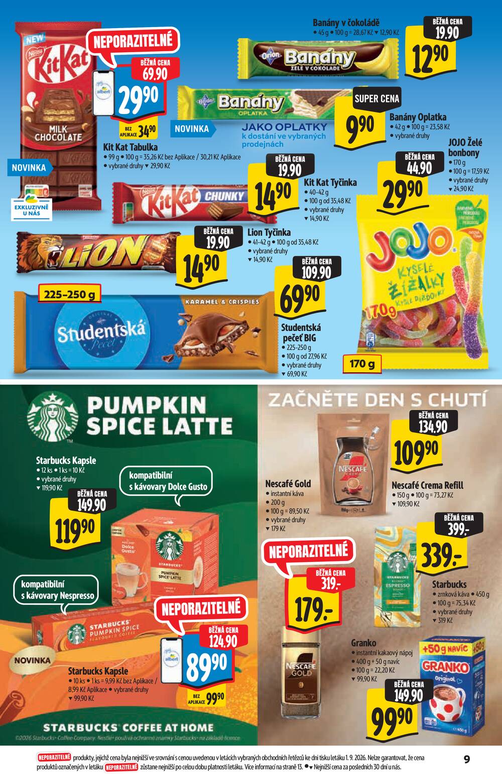 Leták Albert - Albert Supermarket katalog Brand od 9.9. do 22.9.2026 - strana 9