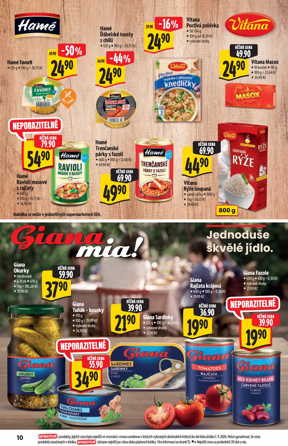 Leták Albert - Albert Supermarket katalog Brand od 9.9. do 22.9.2026 - strana 10