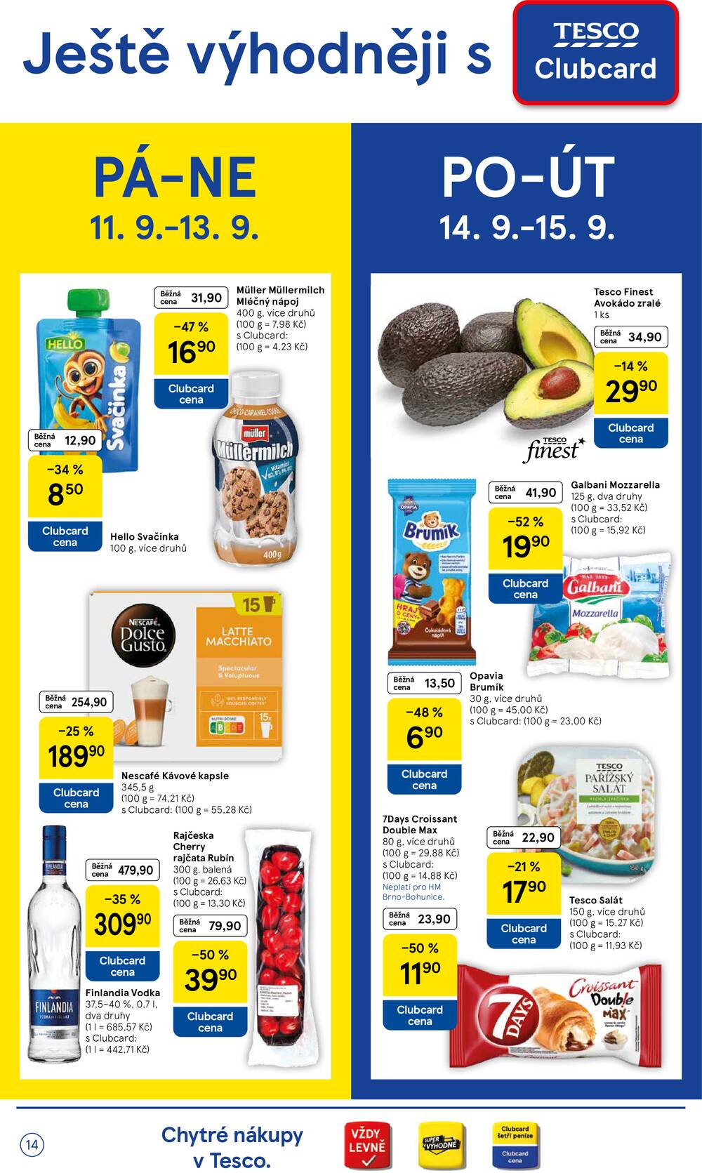 Leták Tesco - Tesco hypermarkety od 9.9. do 15.9.2026 - strana 14 Leták Tesco - Tesco hypermarkety od 9.9. do 15.9.2026 - strana 14