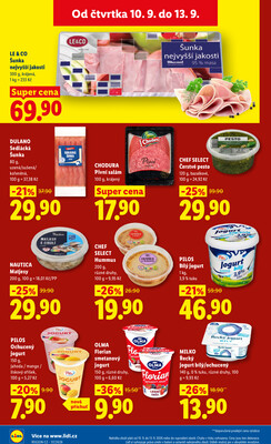 Lidl Čtvrtek od 10.9. do 13.9.2026