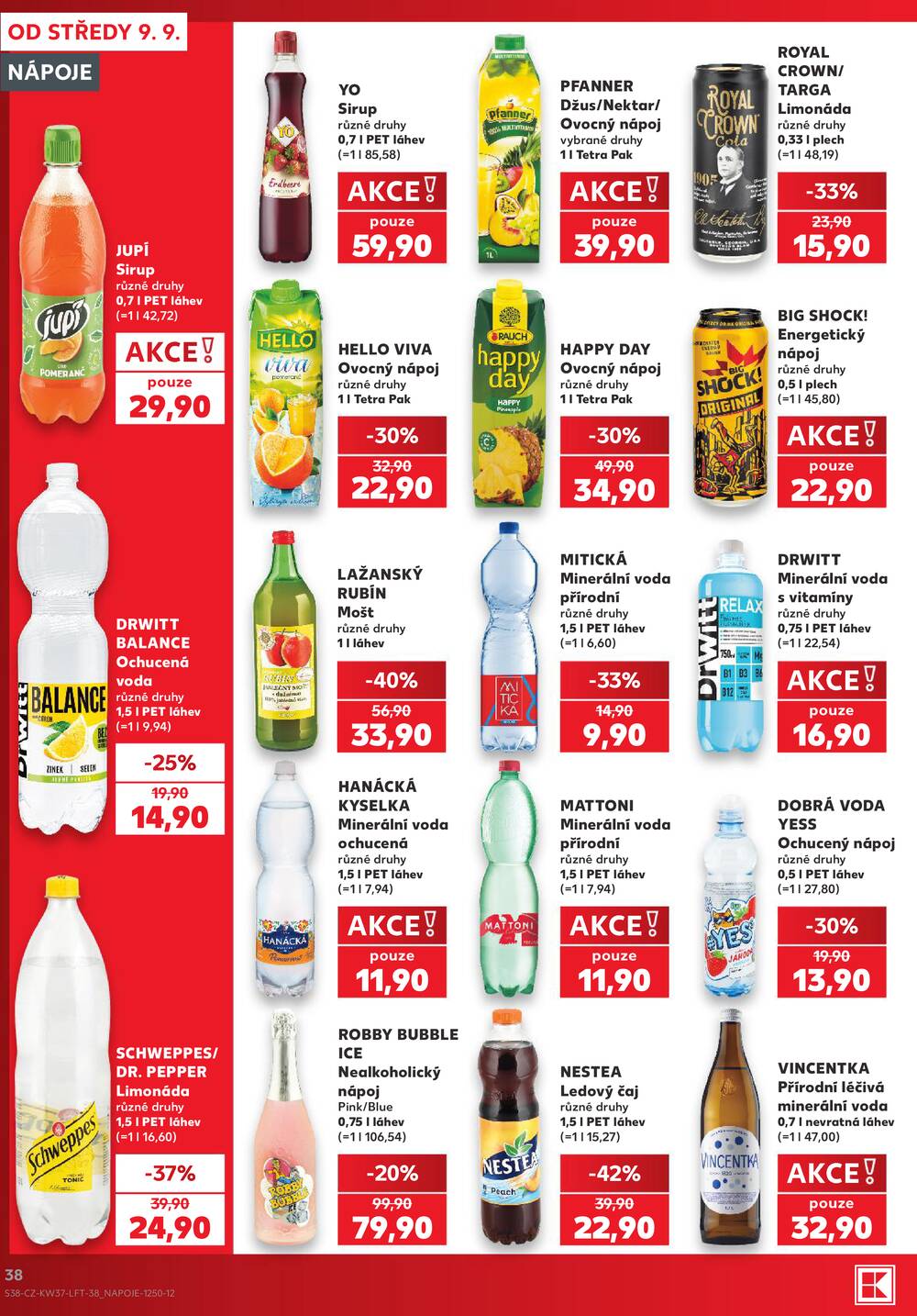 Leták Kaufland - Kaufland 9.9. - 15.9. - Kaufland - Pardubice (Bělehradská) - strana 38