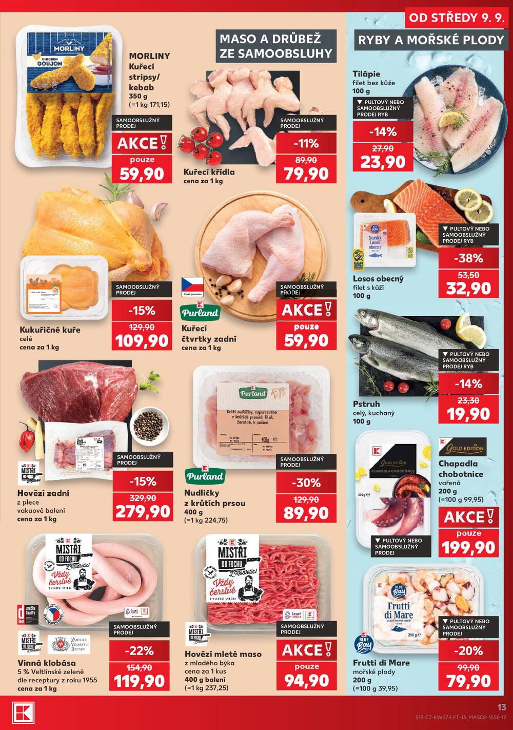 Leták Kaufland - Kaufland 9.9. - 15.9. - Kaufland - Praha 8 (Malý Klín) - strana 13