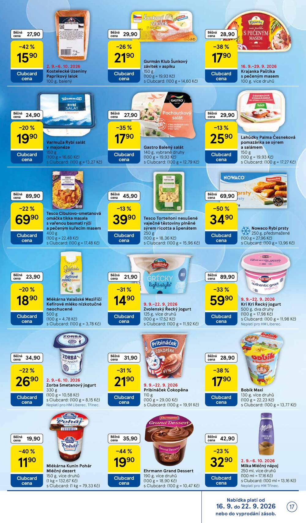 Leták Tesco - Tesco hypermarkety od 16.9. do 22.9.2026 - strana 17 Leták Tesco - Tesco hypermarkety od 16.9. do 22.9.2026 - strana 17
