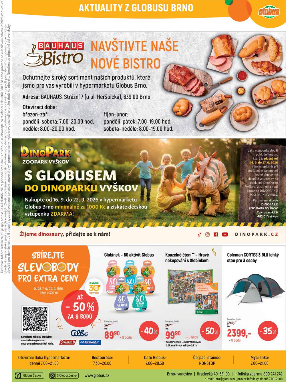 Akční leták Globus 16.9. - 22.9.2026 - Globus Brno Ivanovice