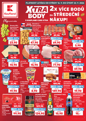 Leták Kaufland 16.9. - 22.9. - Kaufland - Pardubice (Bělehradská)