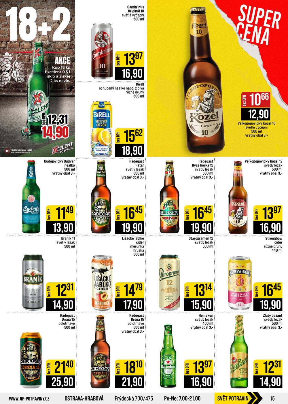 JIP Cash & Carry České Budějovice, Most, Náchod, Polička, Sušice a Svoboda nad Úpou od 16.9. do 22.9.2026