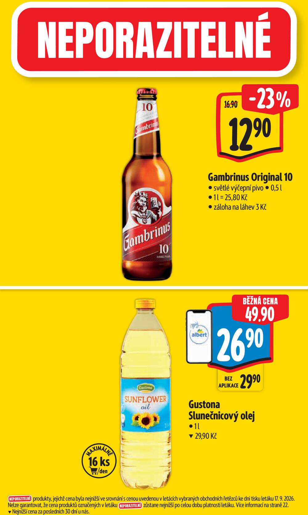 Albert Supermarket Jihomoravský od 23.9. do 29.9.2026