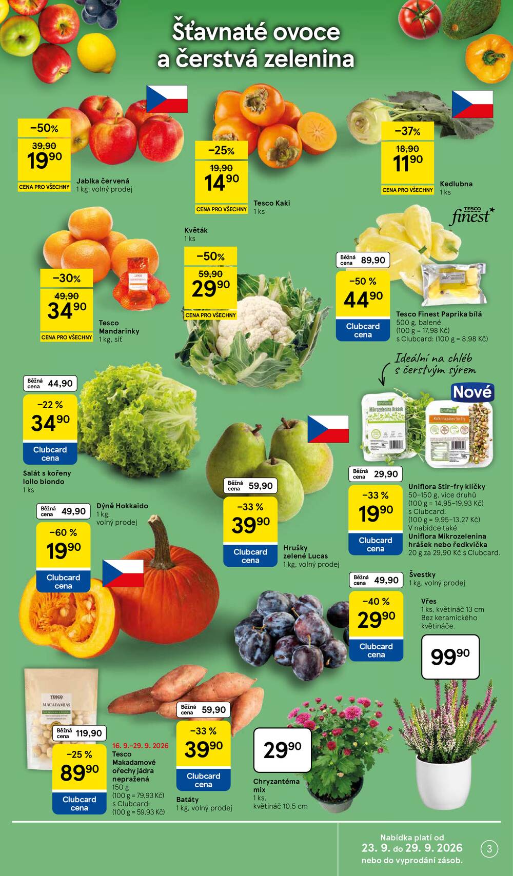 Tesco hypermarkety od 23.9. do 29.9.2026