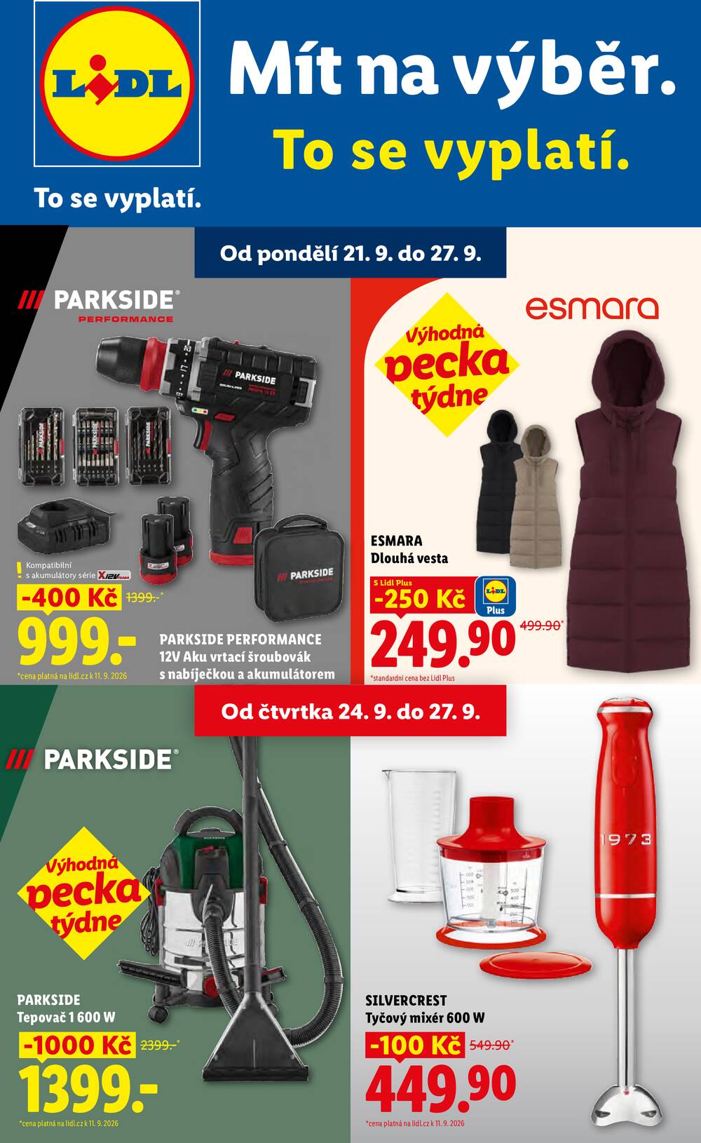 Leták Lidl - Lidl Spotřební zboží 21.9. - 27.9. - strana 1