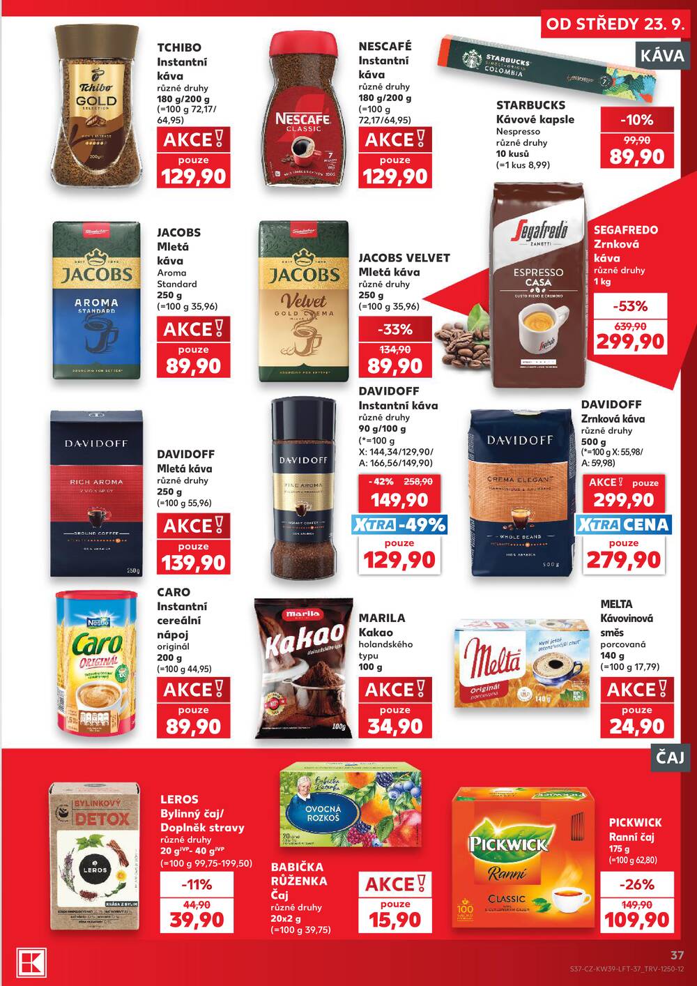 Leták Kaufland - Kaufland 23.9. - 29.9. - Kaufland Praha Čestlice - strana 37
