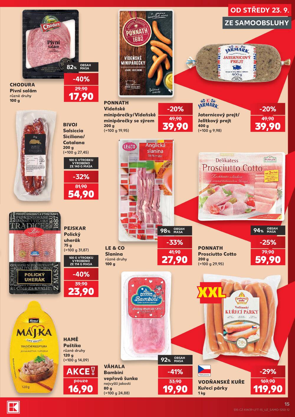 Leták Kaufland - Kaufland 23.9. - 29.9. - Kaufland - Praha 4 (Michle) - strana 15
