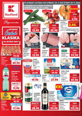 Kaufland - Kaufland 22.9. - 29.9. - Kaufland - Teplice (Čs. Dobrovolců)