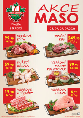 leták MAKOVEC a.s. – maso uzeniny