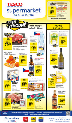 Leták Tesco supermarkety od 30.9. do 6.10.2026