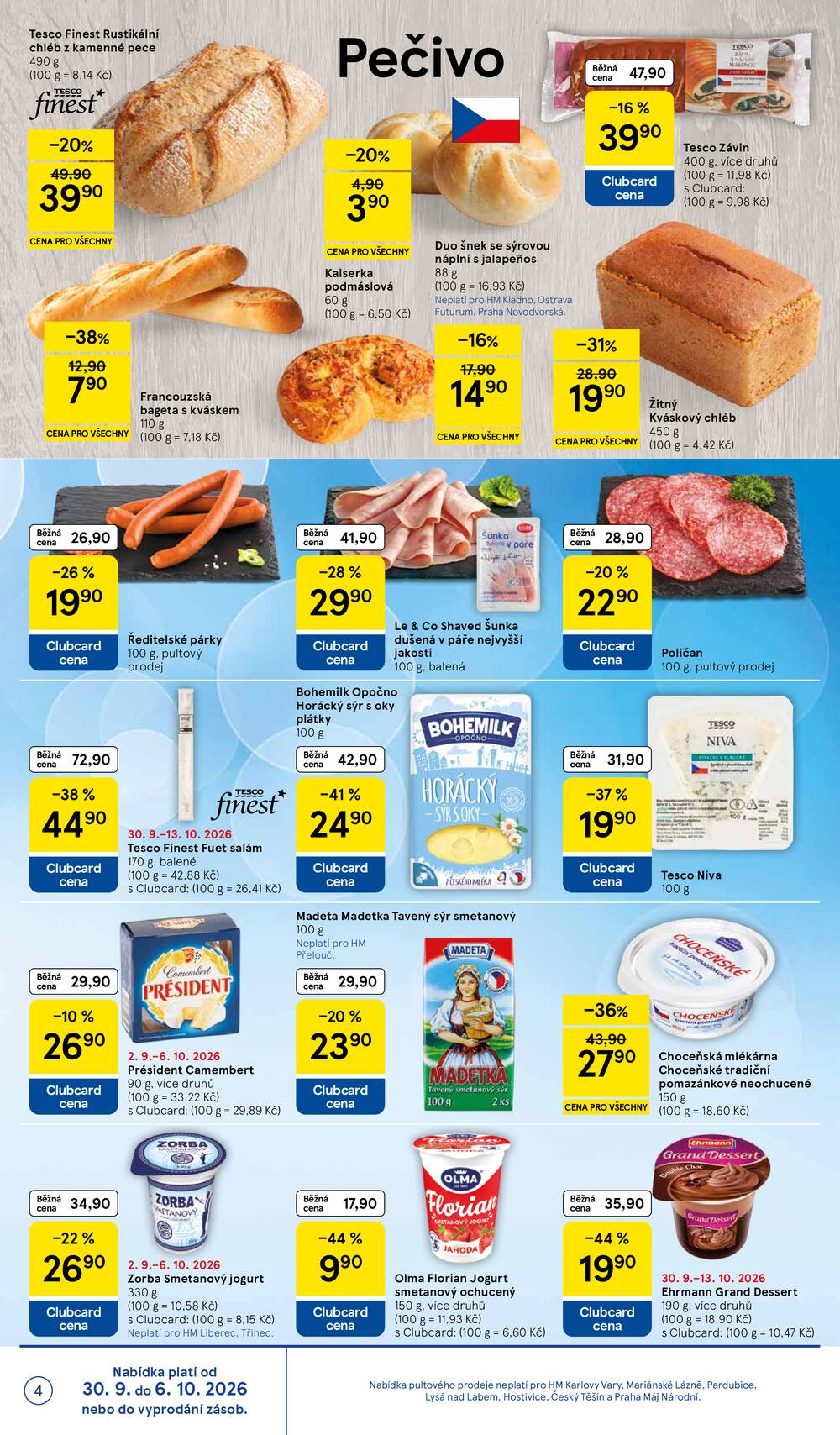 Tesco hypermarkety od 30.9. do 6.10.2026