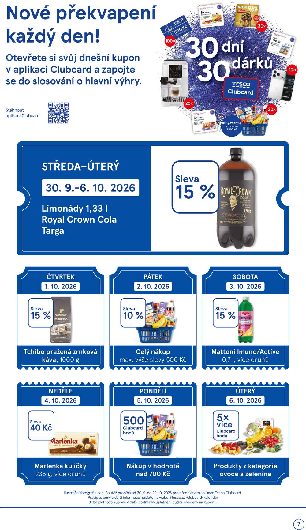 Tesco hypermarkety od 30.9. do 6.10.2026