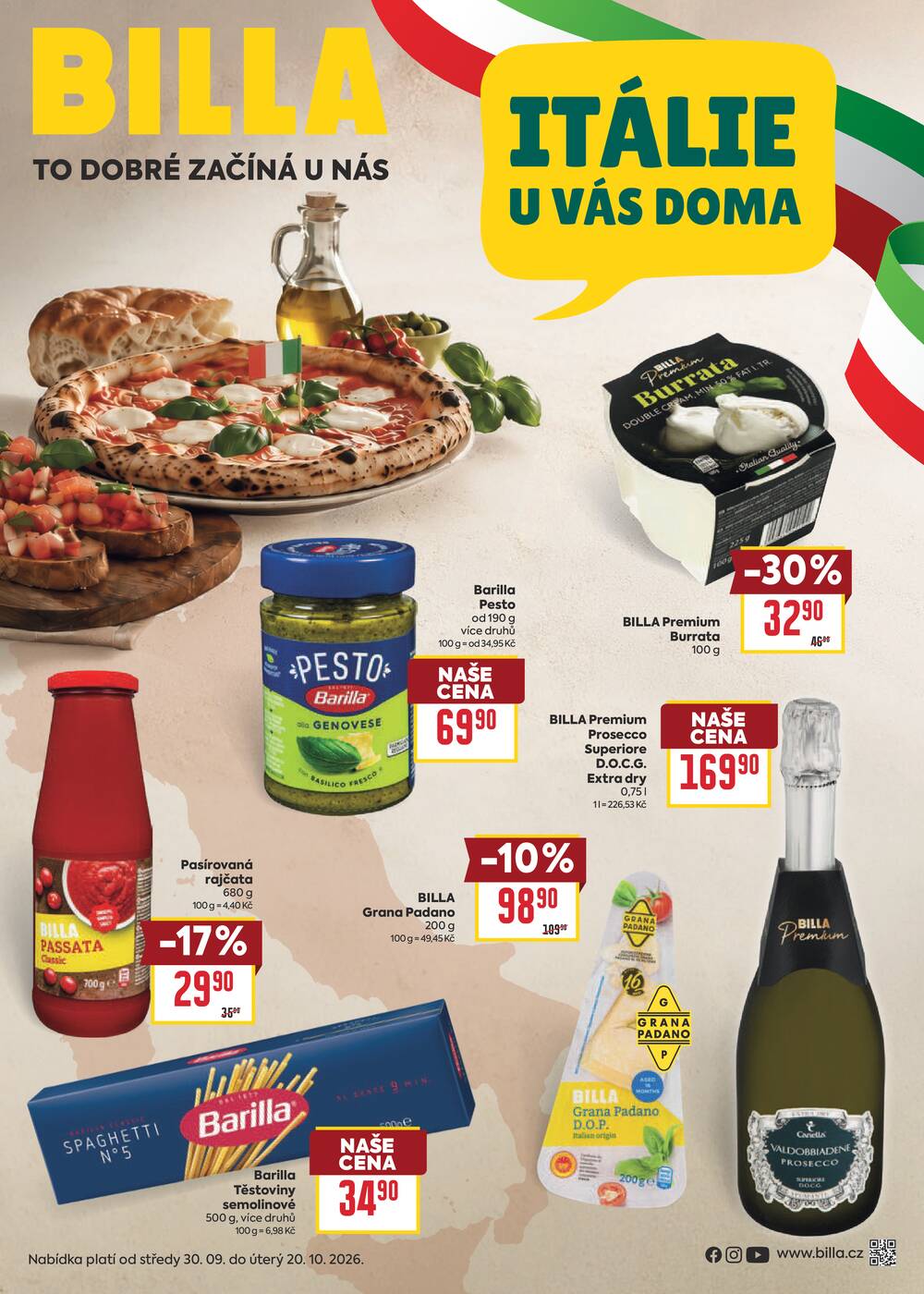 Leták BILLA - BILLA katalog Itálie od 30.9. do 20.10.2026 - strana 1