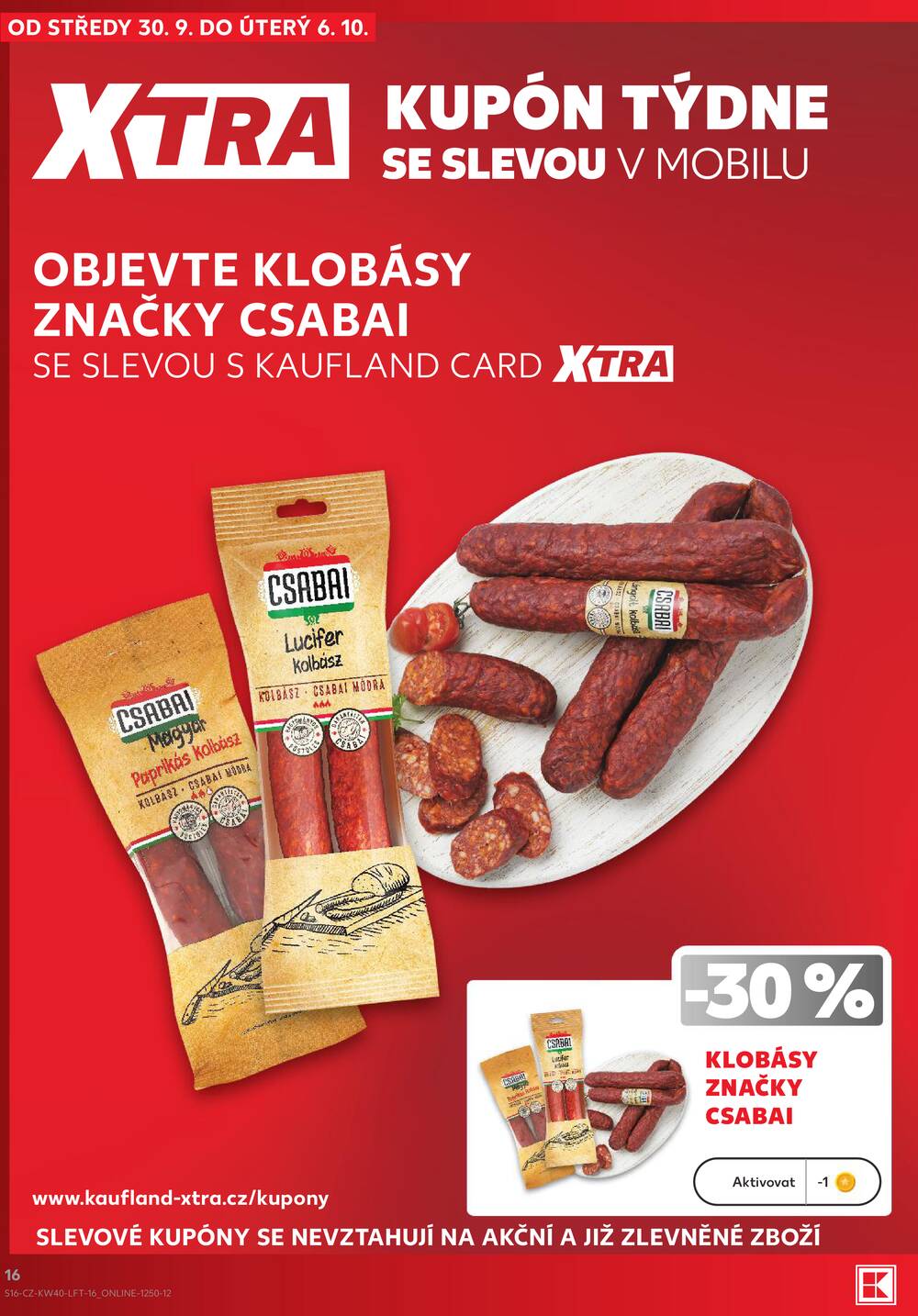 Kaufland 30.9. - 6.10. - Kaufland - Roudnice nad Labem