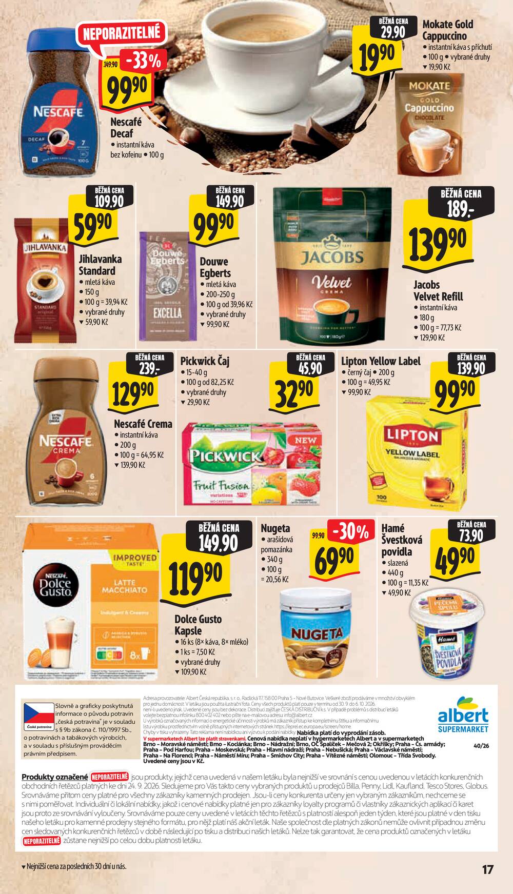 Albert Supermarket od 30.9. do 6.10.2026