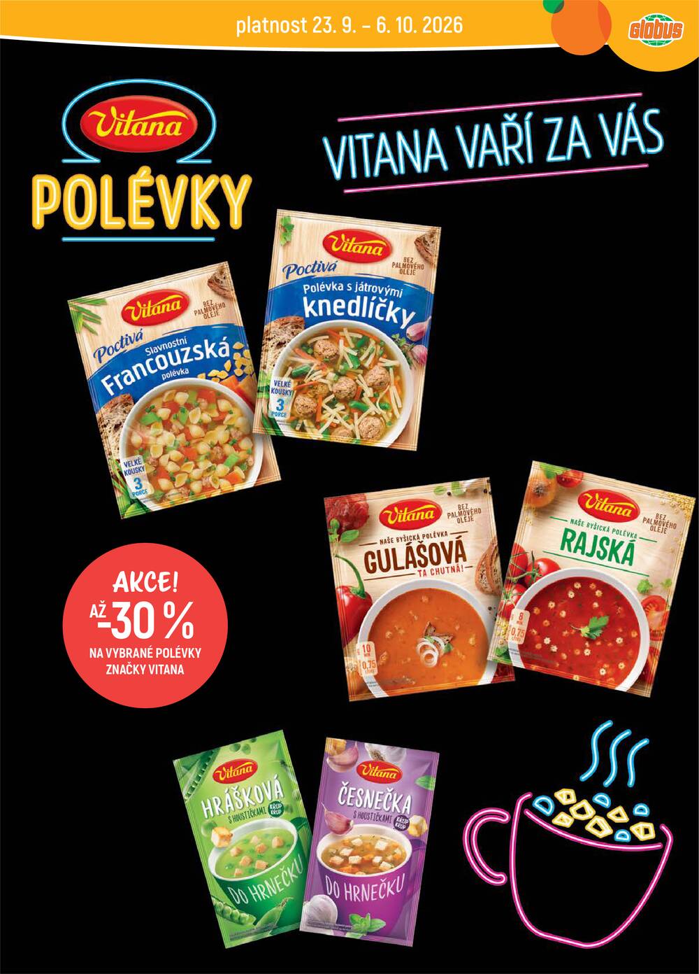 Akční leták Globus 30.9. - 6.10.2026 - Globus České Budějovice