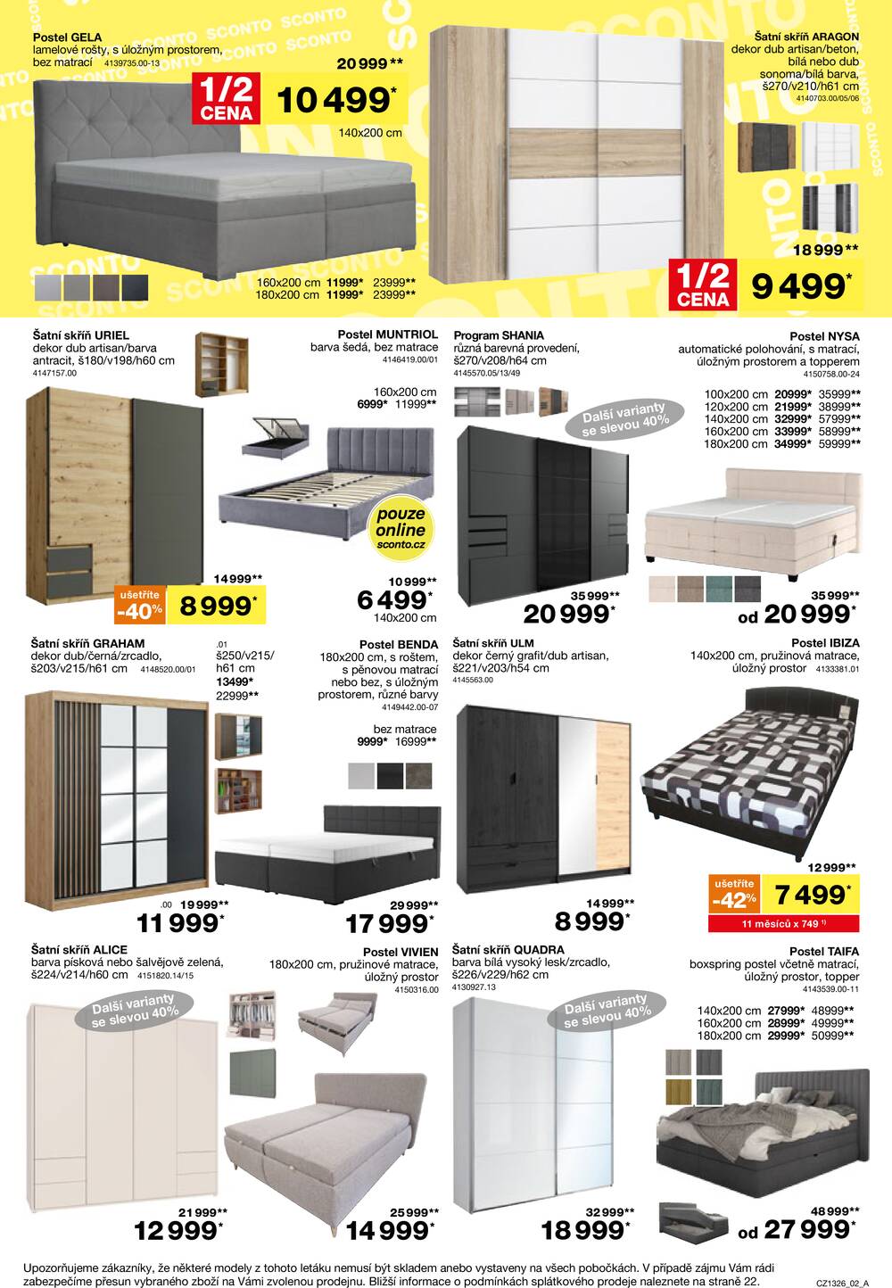 Leták SCONTO Nábytek - Sconto nábytek od 14.10. do 10.11.2026 - strana 2 Leták SCONTO Nábytek - Sconto nábytek od 14.10. do 10.11.2026 - strana 2