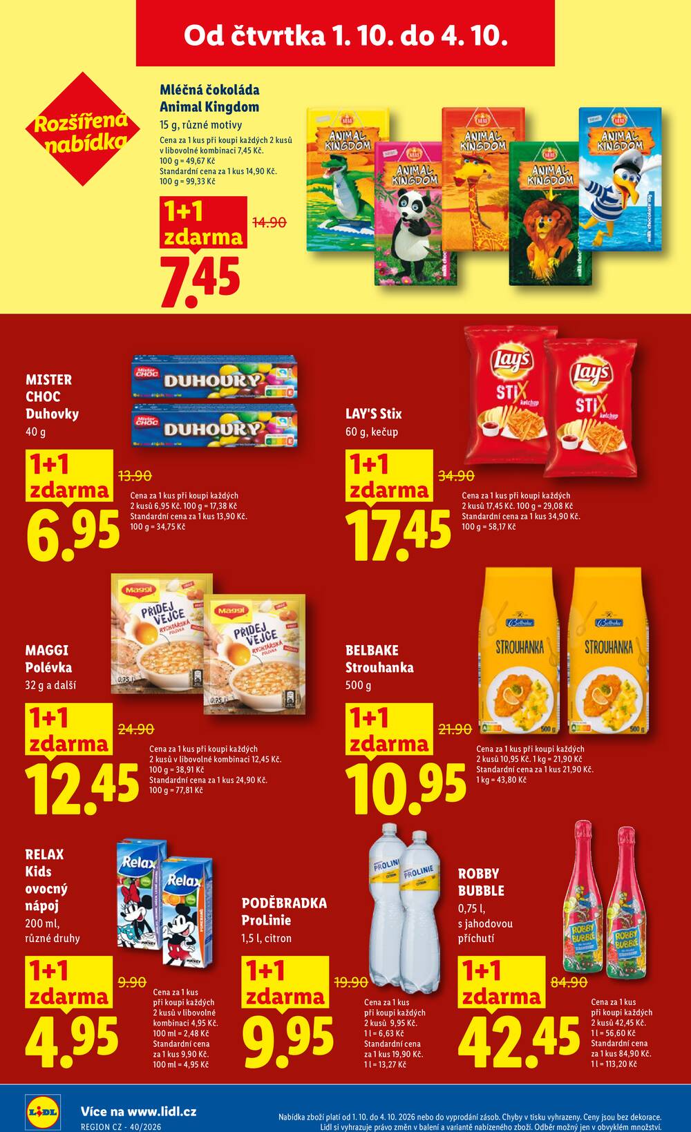 Lidl Čtvrtek od 1.10. do 4.10.2026