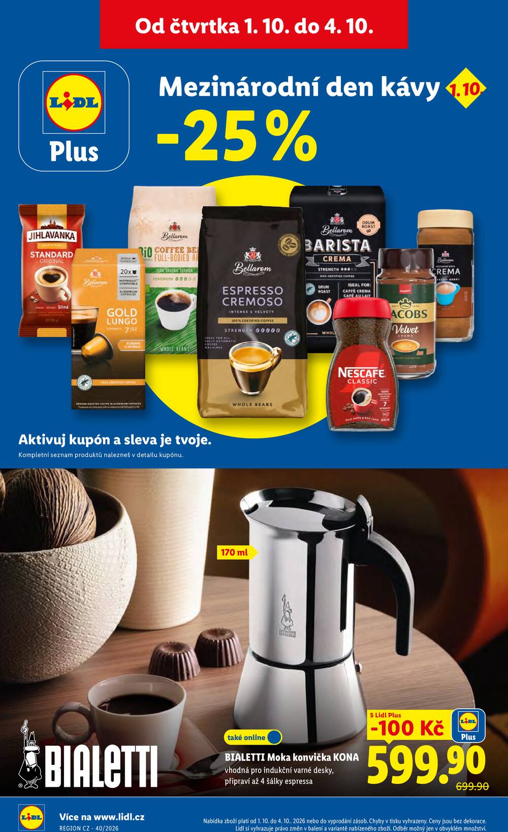 Lidl Čtvrtek od 1.10. do 4.10.2026