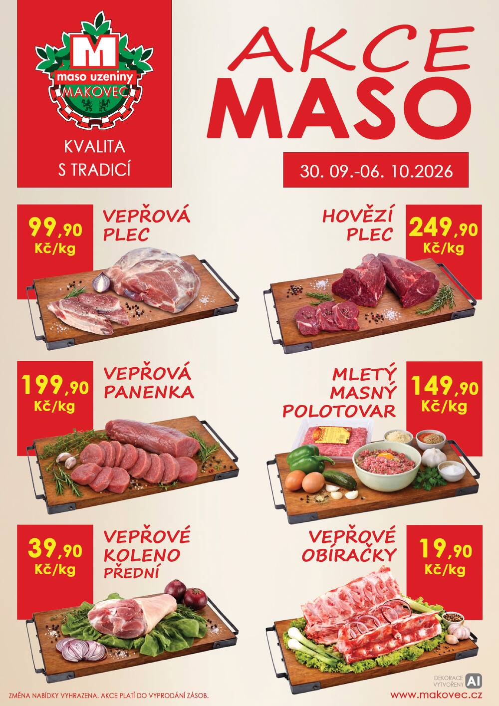Leták MAKOVEC a.s. – maso uzeniny - Makovec 1.skupina od 30.9. do 6.10.2026 - strana 1 Leták MAKOVEC a.s. – maso uzeniny - Makovec 1.skupina od 30.9. do 6.10.2026 - strana 1