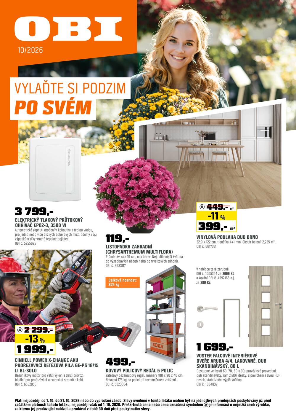 Leták OBI - OBI od 1.10. do 31.10.2026 - strana 1 Leták OBI - OBI od 1.10. do 31.10.2026 - strana 1
