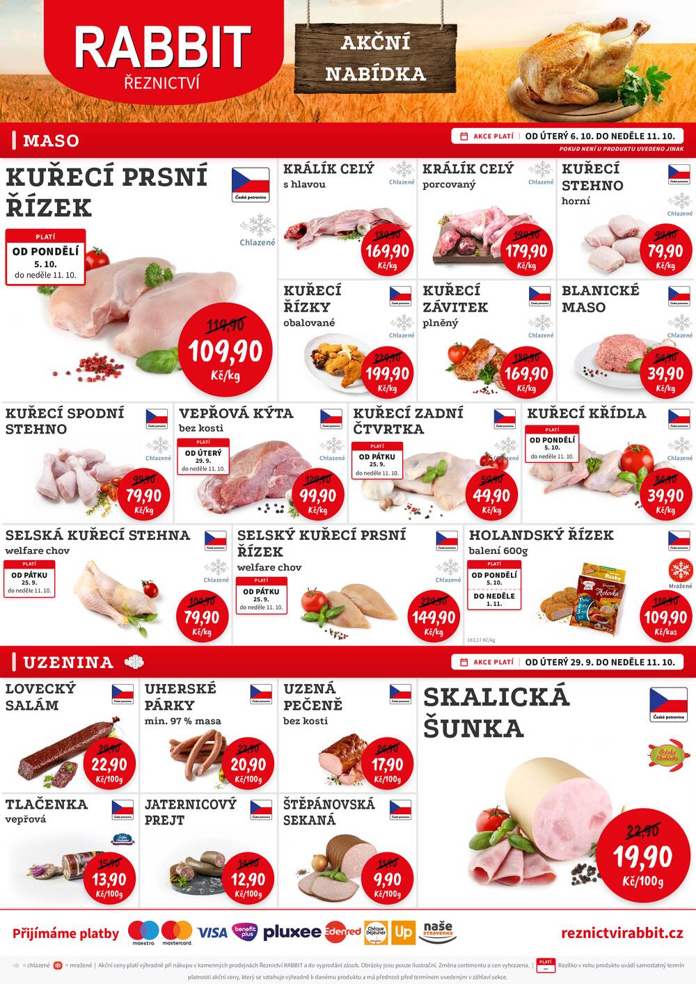 Leták RABBIT řeznictví - RABBIT řeznictví od 5.10. do 11.10.2026 - strana 1