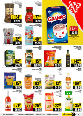 JIP Cash & Carry České Budějovice, Most, Náchod, Polička, Sušice a Svoboda nad Úpou od 30.9. do 6.10.2026