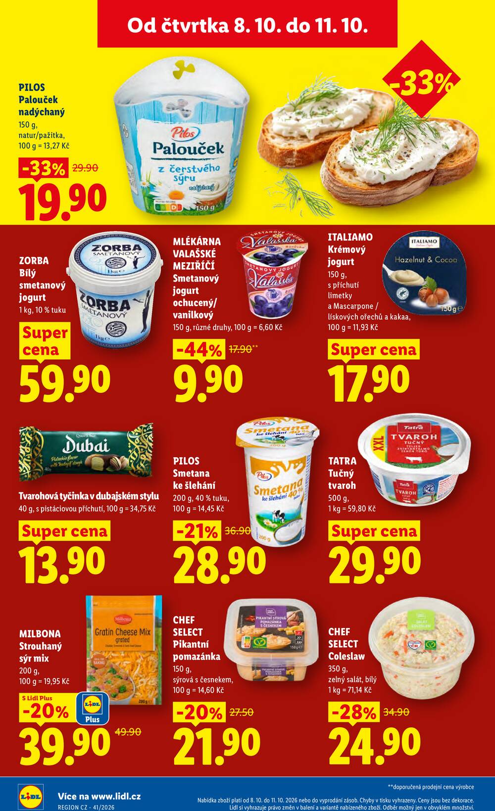 Lidl Čtvrtek od 8.10. do 11.10.2026