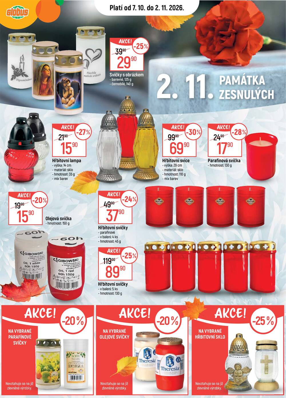 Akční leták Globus 7.10. - 2.11.2026 - Globus Chomutov