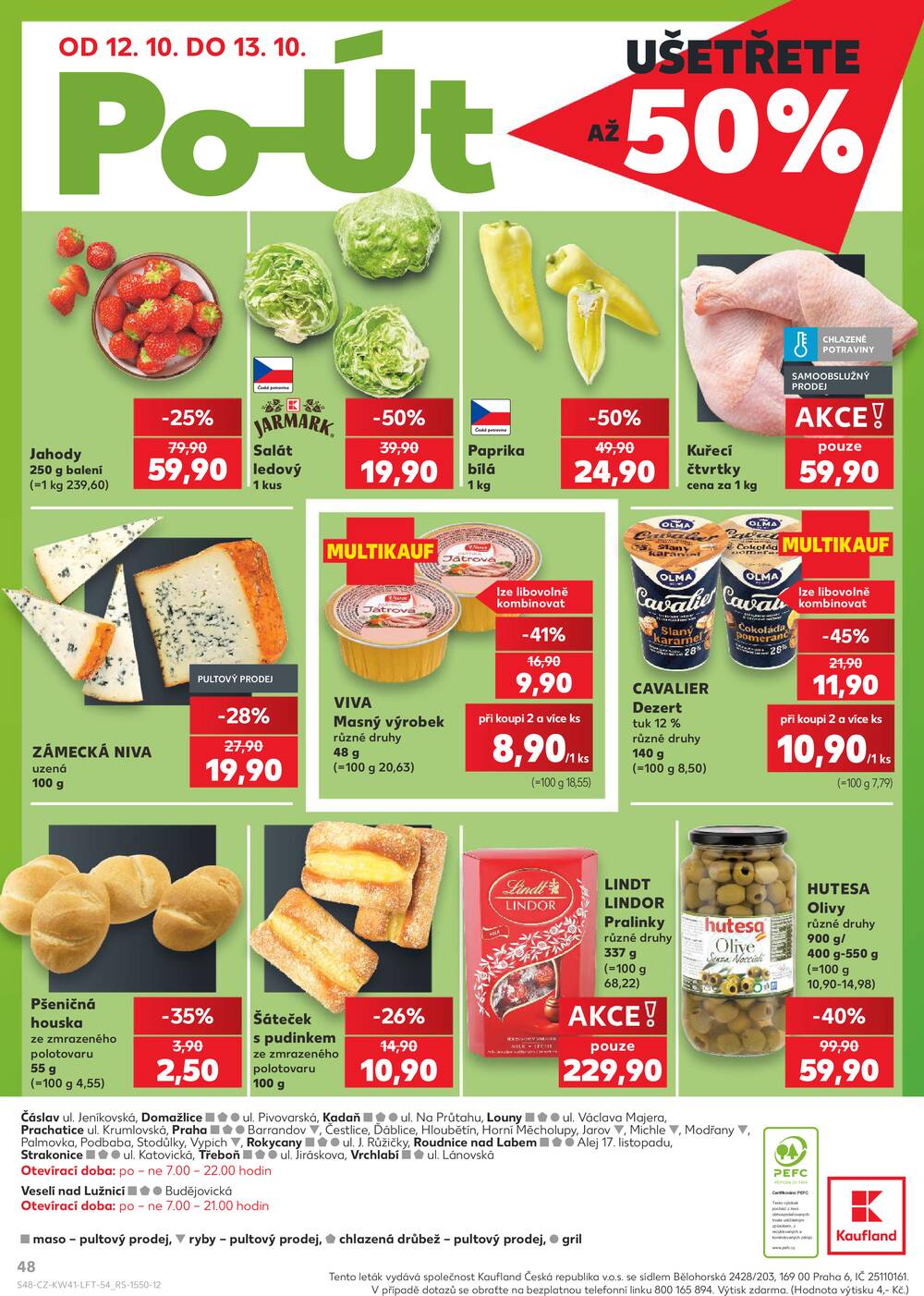 Leták Kaufland - Kaufland 7.10. - 13.10. - Kaufland - Veselí nad Lužnicí - Budějovická - strana 48