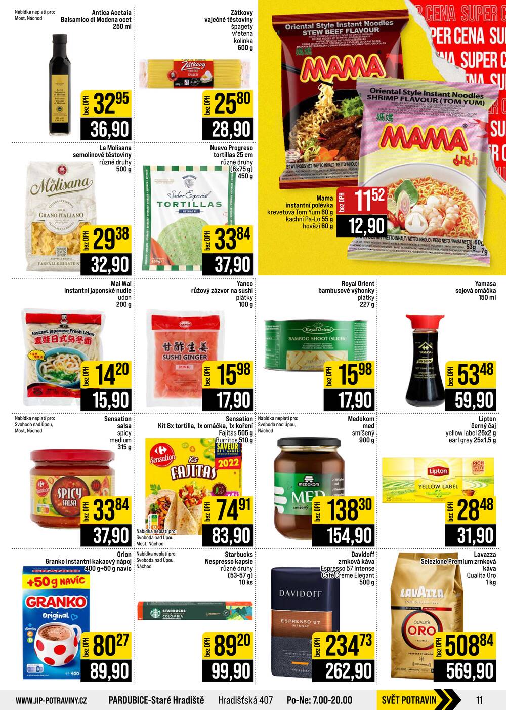 JIP Cash & Carry České Budějovice, Most, Náchod, Polička, Sušice a Svoboda nad Úpou od 7.10. do 13.10.2026
